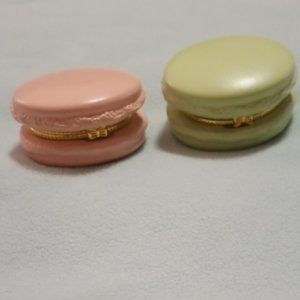 2 Ceramic Macaron Pill/Trinket Boxes